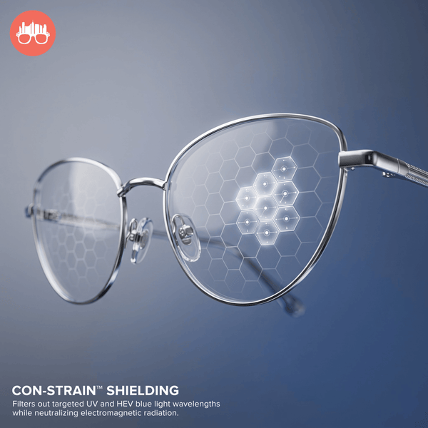 MetroSunnies Lucerne Oval Cat Eye Metal Eyeglasses Con-Strain Anti-Radiation Photochromic Specs