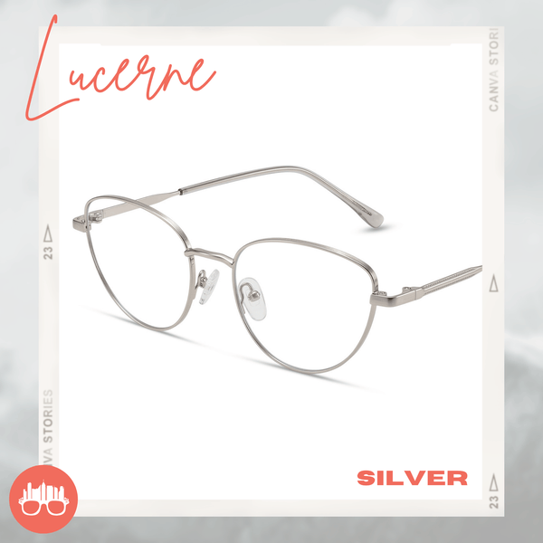 MetroSunnies Lucerne Oval Cat Eye Metal Eyeglasses Con-Strain Anti-Radiation Photochromic Specs