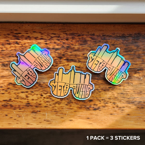 MetroSunnies Hologram Logo Waterproof Sticker Pack