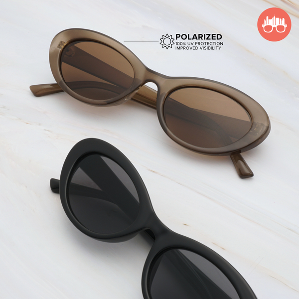 MetroSunnies Nara Sunnies (Black) / Polarized Sunglasses UV400 / Fashion Eyewear for Men and Women