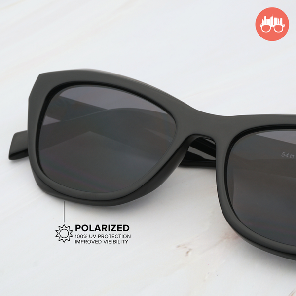 MetroSunnies Odessa Sunnies (Black) / Polarized Sunglasses UV400 / Fashion Eyewear for Men and Women