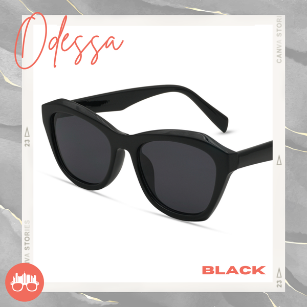 MetroSunnies Odessa Sunnies (Black) / Polarized Sunglasses UV400 / Fashion Eyewear for Men and Women