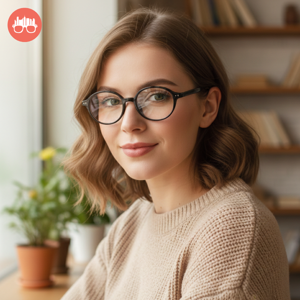 MetroSunnies Oliver Specs (Nude) Con-Strain Anti Radiation Replaceable Lens Eyeglasses Women Men Blue Light Sunnies Eyewear