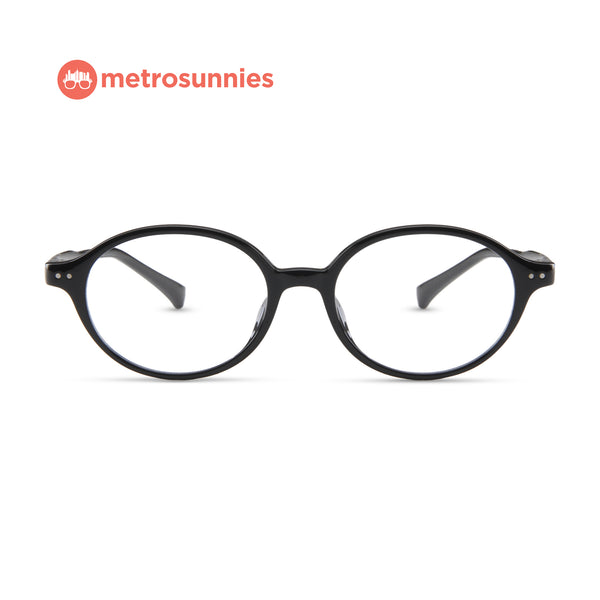 MetroSunnies Oliver Specs (Black) Con-Strain Anti Radiation Replaceable Lens Eyeglasses Women Men Blue Light Sunnies Eyewear