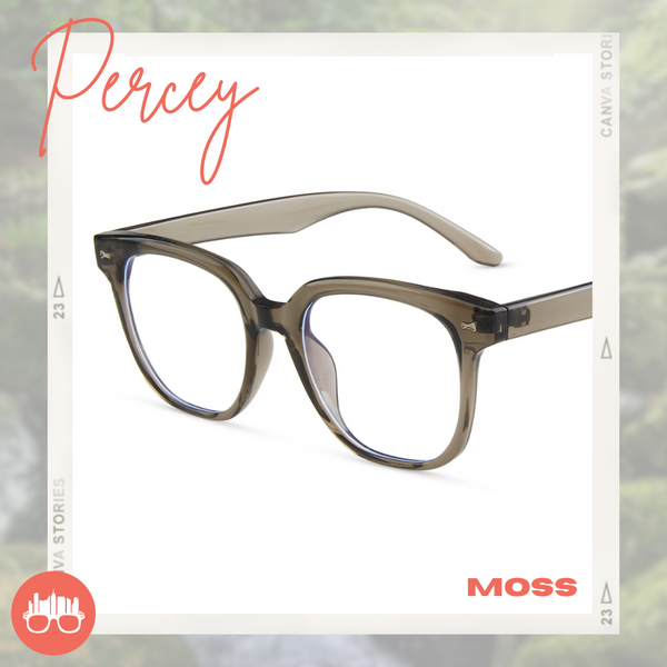 MetroSunnies Percey Specs (Moss) Con-Strain Anti Radiation Eyeglasses Women Men Blue Light Eyewear