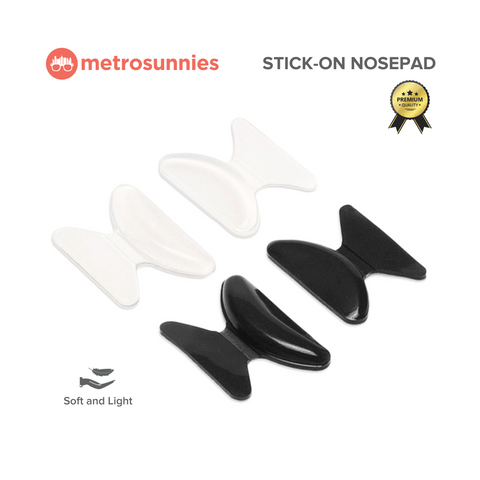 MetroSunnies Stick-On Anti-Slip Nosepad for Eyeglasses Sunglasses Silicone Eyewear Frame Nose Pads