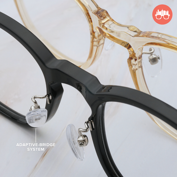 MetroSunnies Ram Specs (Champagne) Con-Strain Anti Radiation Replaceable Lens Eyeglasses Women Men Blue Light Sunnies Eyewear