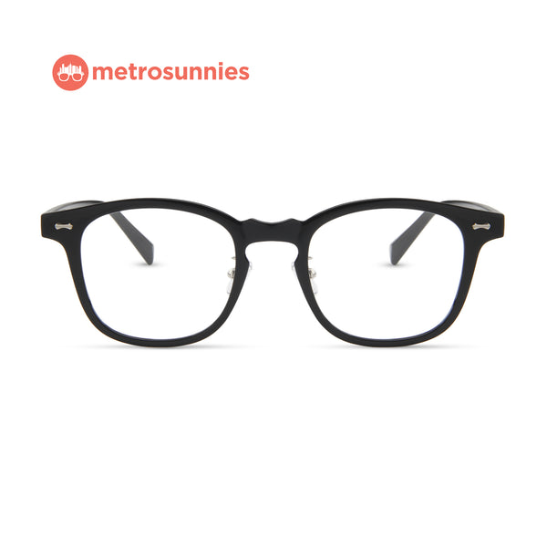 MetroSunnies Ram Specs (Black) Con-Strain Anti Radiation Replaceable Lens Eyeglasses Women Men Blue Light Sunnies Eyewear
