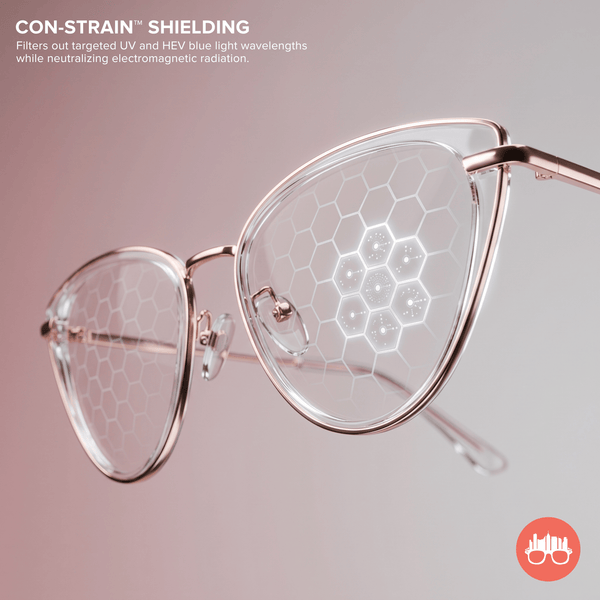 MetroSunnies Ravenna Cat Eye Eyeglasses Con-Strain Anti-Radiation Photochromic in Clear Eyewear