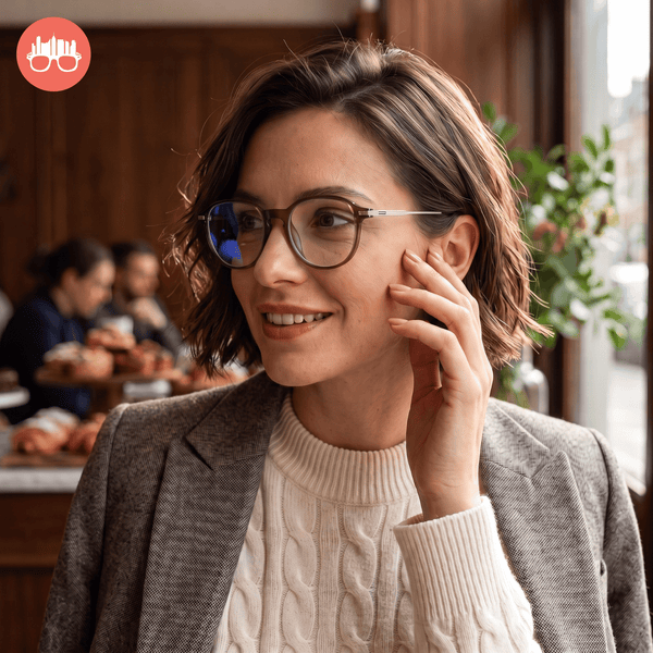MetroSunnies Regina Specs (Nude) Con-Strain Anti Radiation Eyeglasses Women Men Blue Light Eyewear