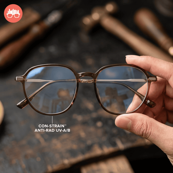 MetroSunnies Regina Specs (Nude) Con-Strain Anti Radiation Eyeglasses Women Men Blue Light Eyewear