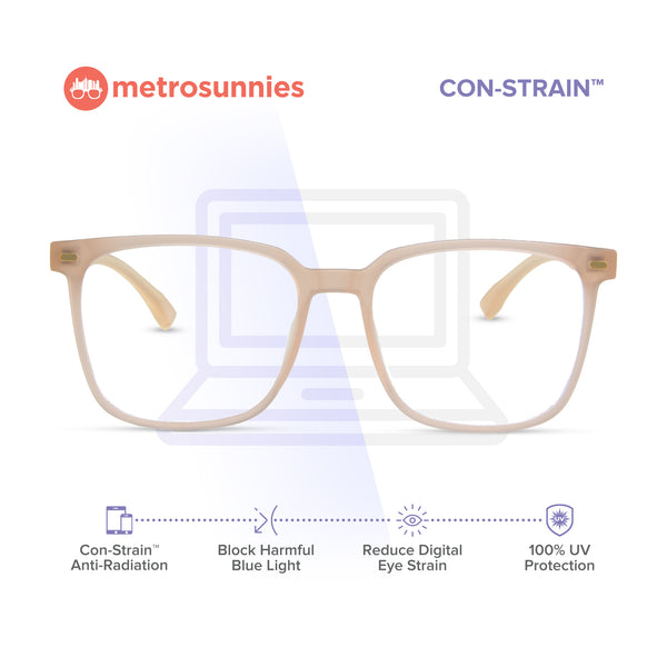 MetroSunnies Scott Specs (Nude) / Con-Strain Blue Light / Versairy / Anti-Radiation Eyeglasses