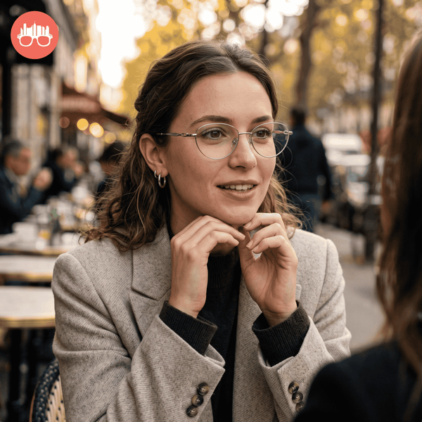 MetroSunnies Sonny Oval Cat Eye Metal Eyeglasses Con-Strain Anti-Radiation Photochromic Specs