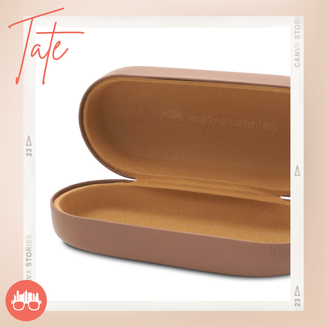 MetroSunnies Tate Hard Case Holder Nude Eyewear Case Holder for Su