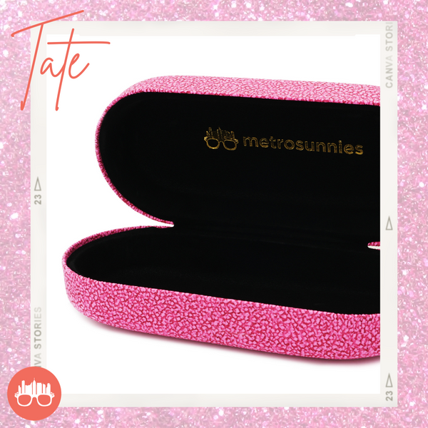 MetroSunnies Tate Hard Case Holder (Pink) / Eyewear Case Holder for Sunnies and Specs