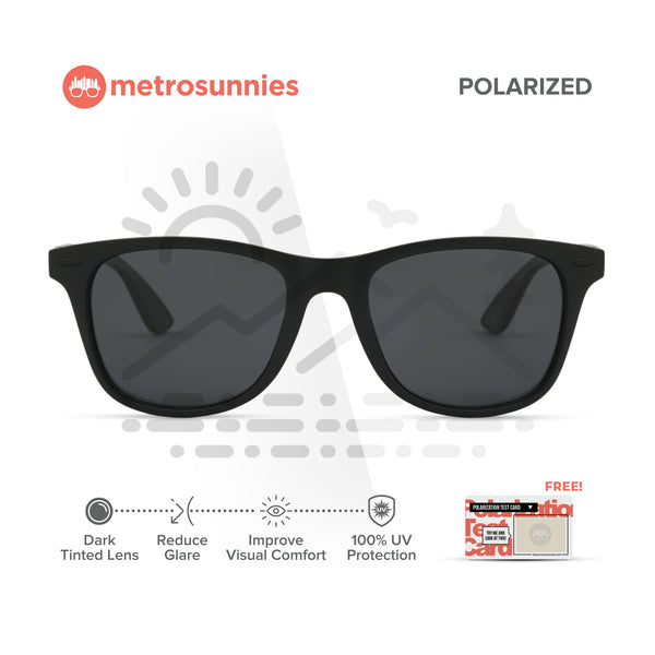 MetroSunnies Ulric Sunnies (Black) / Polarized Sunglasses UV400 / Fashion Eyewear for Men and Women