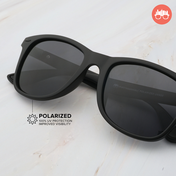 MetroSunnies Ulric Sunnies (Black) / Polarized Sunglasses UV400 / Fashion Eyewear for Men and Women