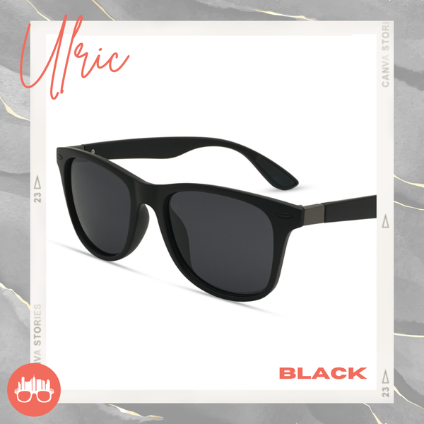 MetroSunnies Ulric Sunnies (Black) / Polarized Sunglasses UV400 / Fashion Eyewear for Men and Women