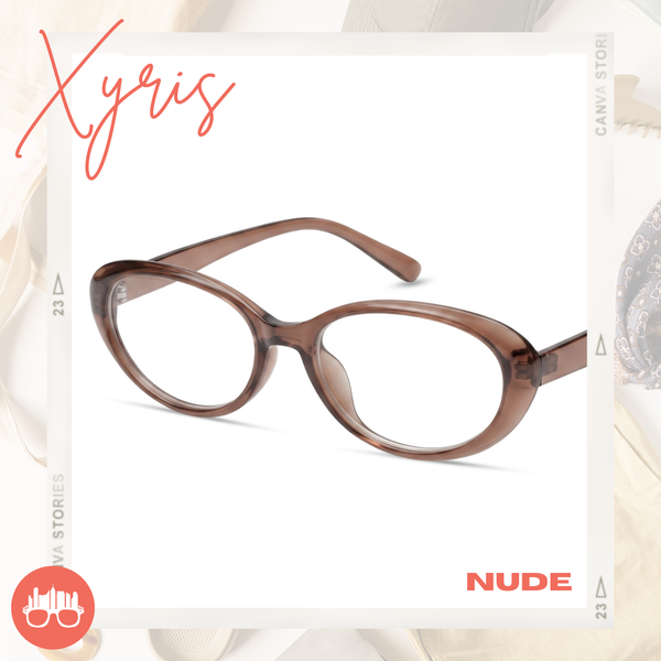 MetroSunnies Xyris Specs (Nude) Con-Strain Anti Radiation Replaceable Lens Eyeglasses Women Men Blue Light Eyewear