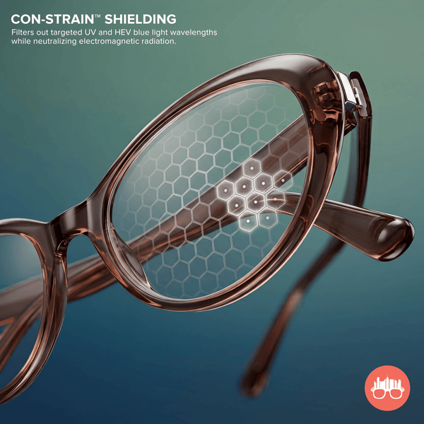 MetroSunnies Xyris Specs (Nude) Con-Strain Anti Radiation Replaceable Lens Eyeglasses Women Men Blue Light Eyewear