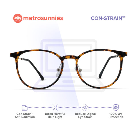MetroSunnies Ace Specs (Leopard) / Con-Strain Blue Light / Versairy / Anti-Radiation Eyeglasses