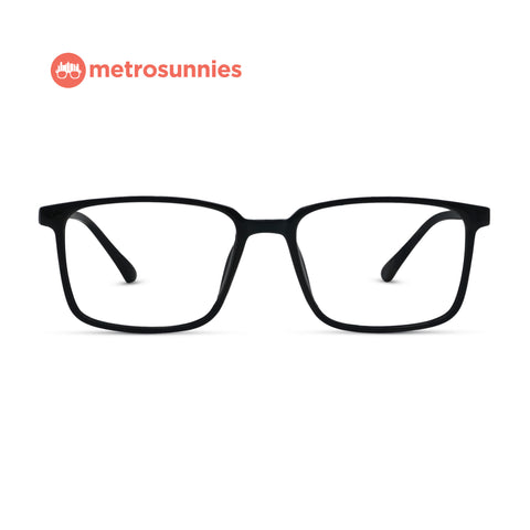 MetroSunnies Alba Specs (Black) / Replaceable Lens / Eyeglasses for Men and Women