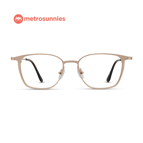 MetroSunnies Alexa Specs (Rose Gold) / Replaceable Lens / Eyeglasses for Men and Women