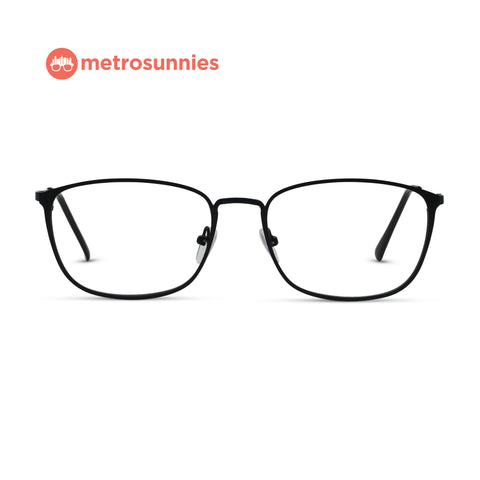 MetroSunnies Alonzo Specs (Black) / Replaceable Lens / Eyeglasses for Men and Women