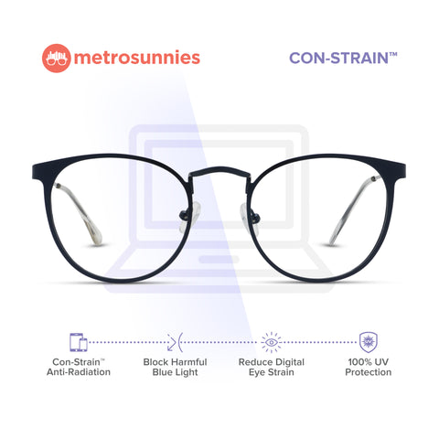 MetroSunnies Amari Specs (Blue) / Replaceable Lens / Eyeglasses for Men and Women