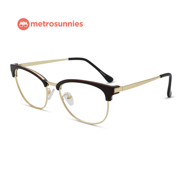 MetroSunnies Ariel Specs (Brown) / Replaceable Lens / Eyeglasses for Men and Women