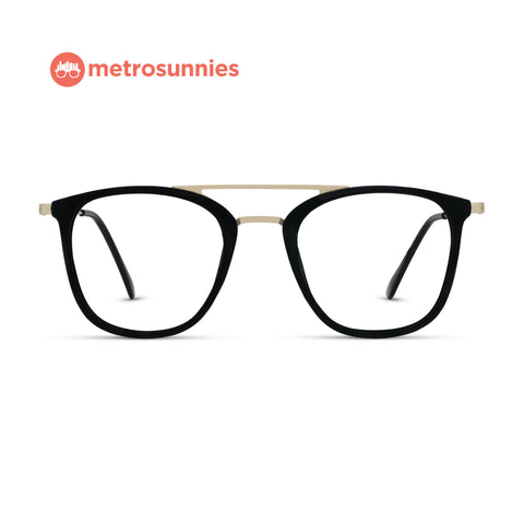 MetroSunnies Aurora Specs (Black) / Replaceable Lens / Eyeglasses for Men and Women