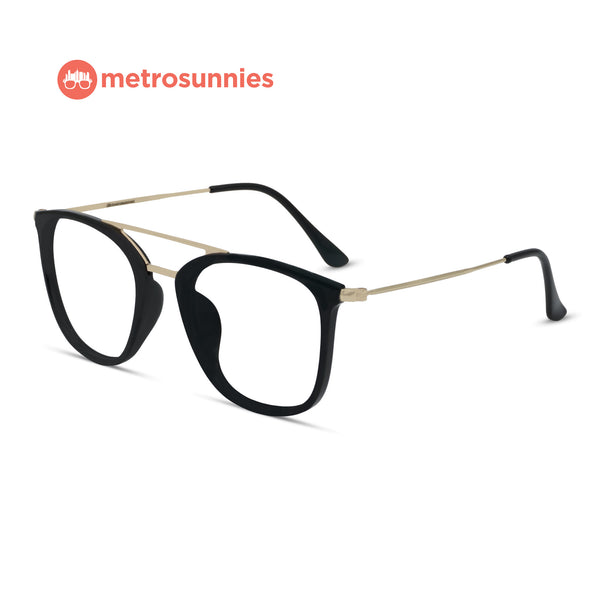 MetroSunnies Aurora Specs (Black) / Replaceable Lens / Eyeglasses for Men and Women