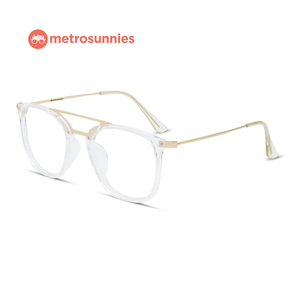 MetroSunnies Aurora Specs (Clear) / Replaceable Lens / Eyeglasses for Men and Women