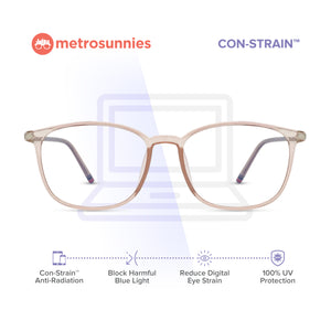 MetroSunnies Autumn Specs (Champagne) / Con-Strain Blue Light / Versairy / Anti-Radiation Eyeglasses