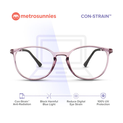 MetroSunnies Baron Specs (Lilac) / Con-Strain Blue Light / Versairy / Anti-Radiation Eyeglasses