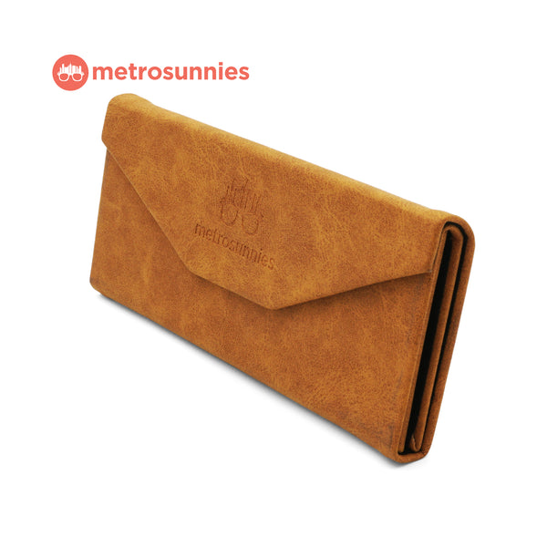 MetroSunnies Caddy Foldable Case Holder (Brown) / Eyewear Case Holder for Sunnies and Specs