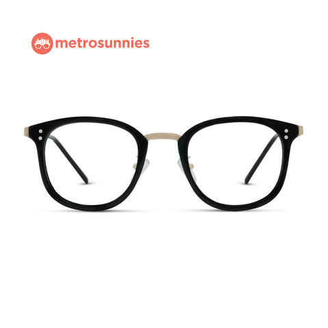 MetroSunnies Cara Specs (Black) / Replaceable Lens / Eyeglasses for Men and Women