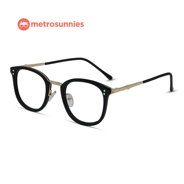 MetroSunnies Cara Specs (Black) / Replaceable Lens / Eyeglasses for Men and Women
