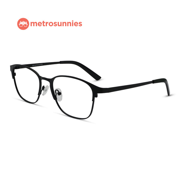 MetroSunnies Clay Specs (Black) / Replaceable Lens / Eyeglasses for Men and Women