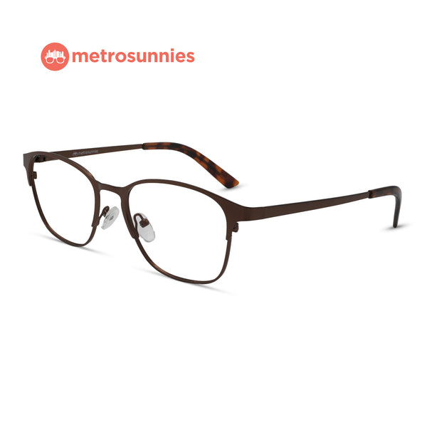 MetroSunnies Clay Specs (Brown) / Replaceable Lens / Eyeglasses for Men and Women
