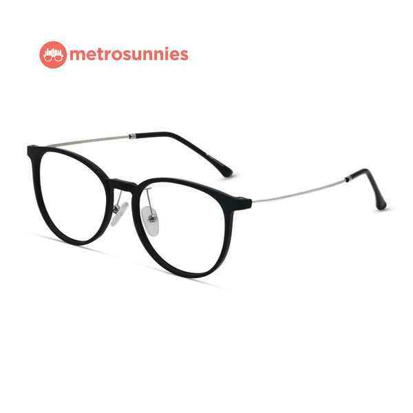 MetroSunnies Cleo Specs (Black) / Replaceable Lens / Versairy Ultralight Weight / Eyeglasses