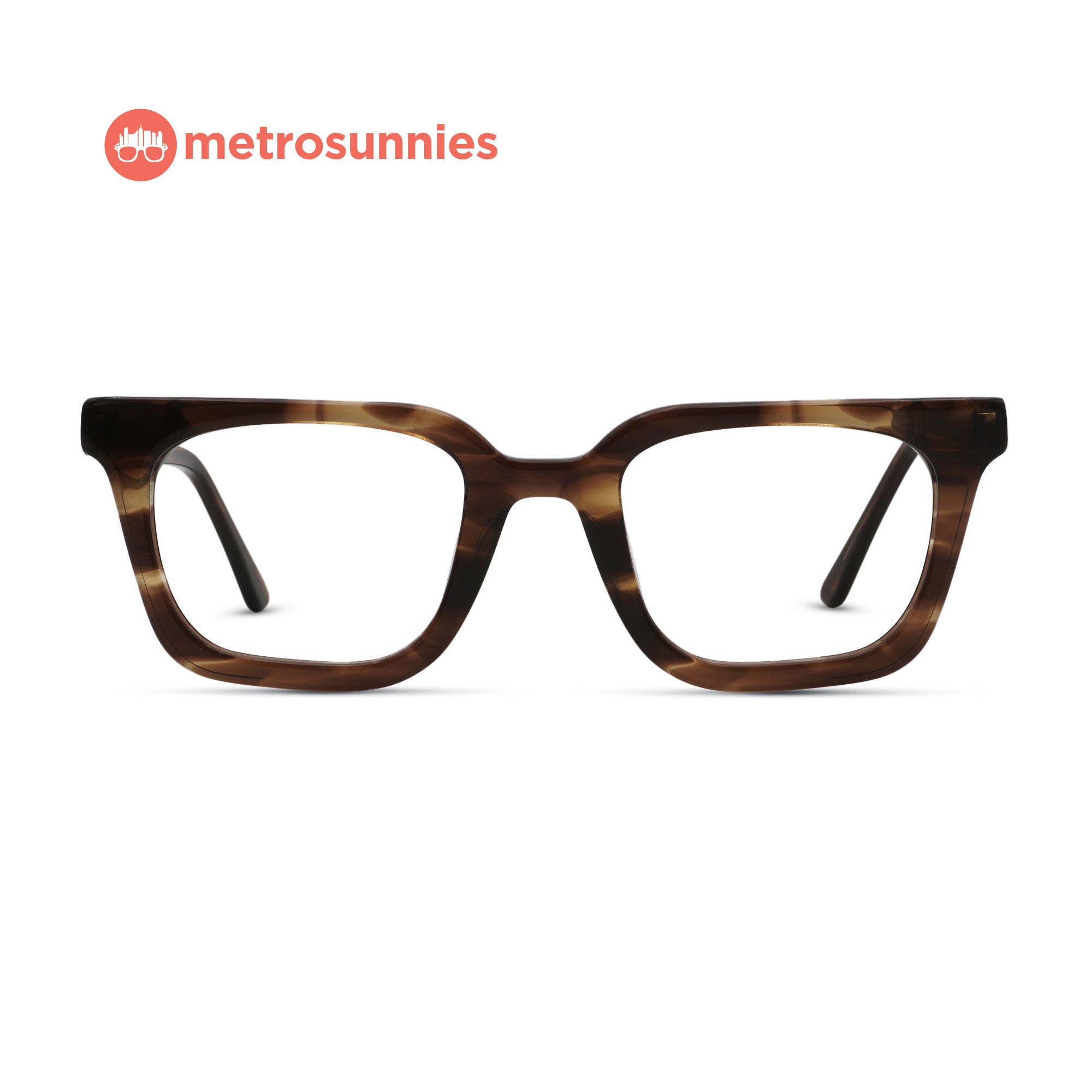 MetroSunnies Cody Specs (Brown) / Handmade Acetate / Replaceable Lens / Eyeglasses