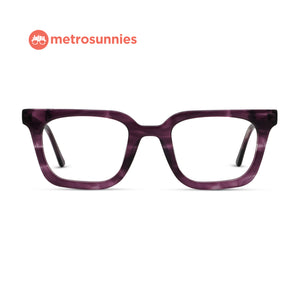 MetroSunnies Cody Specs (Purple) / Handmade Acetate / Replaceable Lens / Eyeglasses