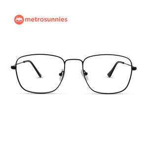 MetroSunnies Connor Specs (Black) / Replaceable Lens / Eyeglasses for Men and Women