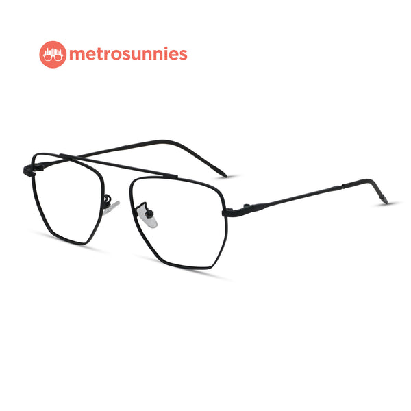 MetroSunnies Donald Specs (Black) / Replaceable Lens / Eyeglasses for Men and Women
