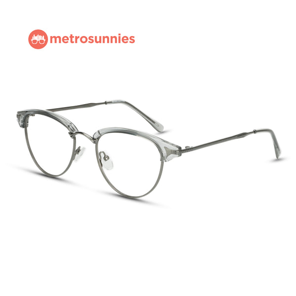 MetroSunnies Duchess Specs (Gray) / Con-Strain Blue Light / Anti-Radiation Computer Eyeglasses