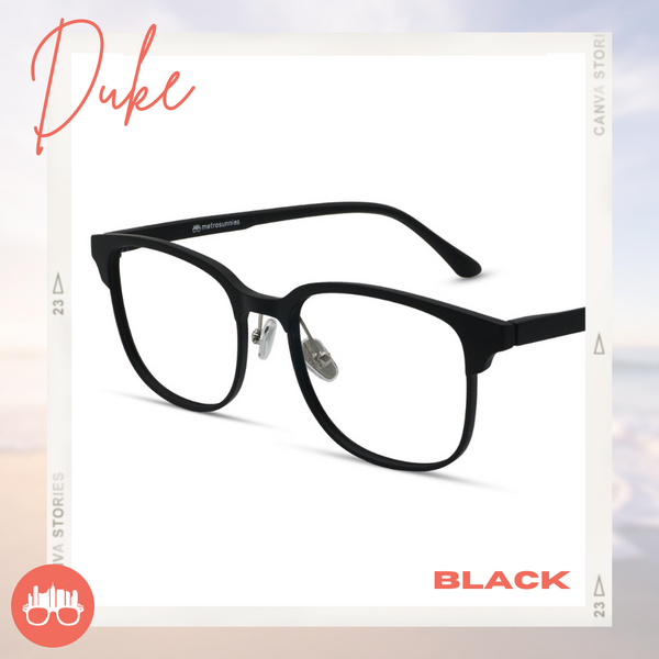 MetroSunnies Duke Specs (Black) / Con-Strain Blue Light / Versairy / Anti-Radiation Eyeglasses