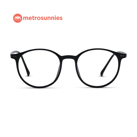 MetroSunnies Emerson Specs (Black) / Replaceable Lens / Versairy Ultralight Weight / Eyeglasses