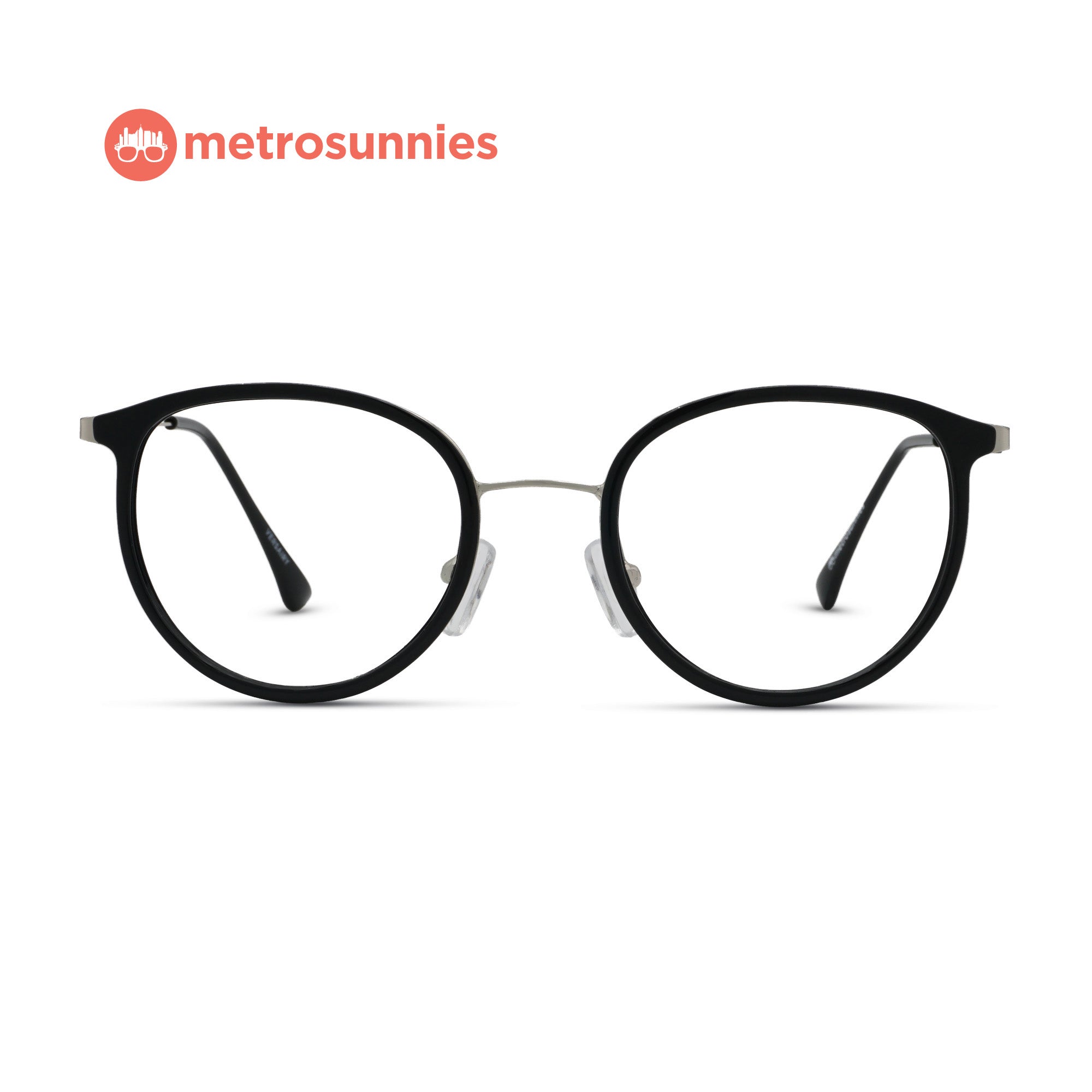 MetroSunnies Emma Specs (Black) / Replaceable Lens / Versairy Ultralight Weight / Eyeglasses