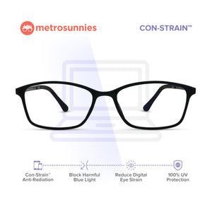 MetroSunnies Empress Specs (Black) / Con-Strain Blue Light / Versairy / Anti-Radiation Eyeglasses
